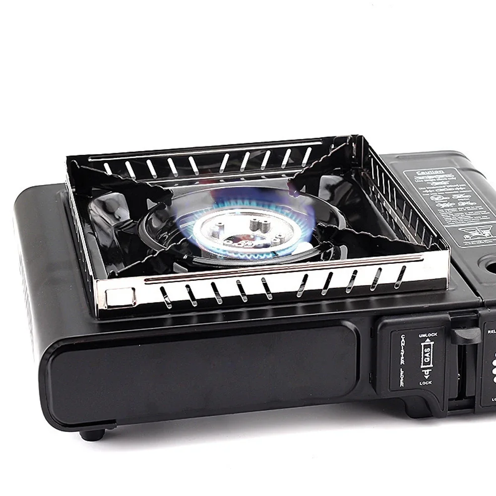 في الهواء الطلق موقد غاز شاشة الرياح الفولاذ المقاوم للصدأ طوي موقد الزجاج الأمامي الموقد شاشة الطبخ شواء المشي لمسافات طويلة معدات التخييم