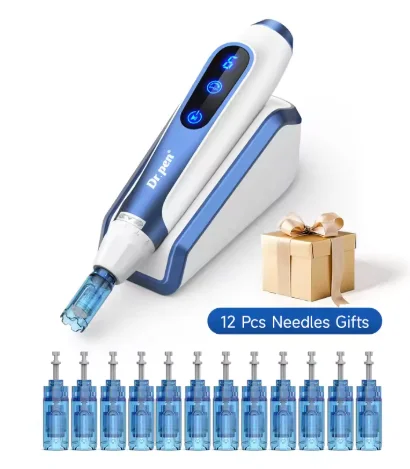 Nieuwste authentieke Dr. Pen A11 met 12 naalden, een cadeau, Ultima PRO microneedlingpen, naaldlengte 0,25 mm.