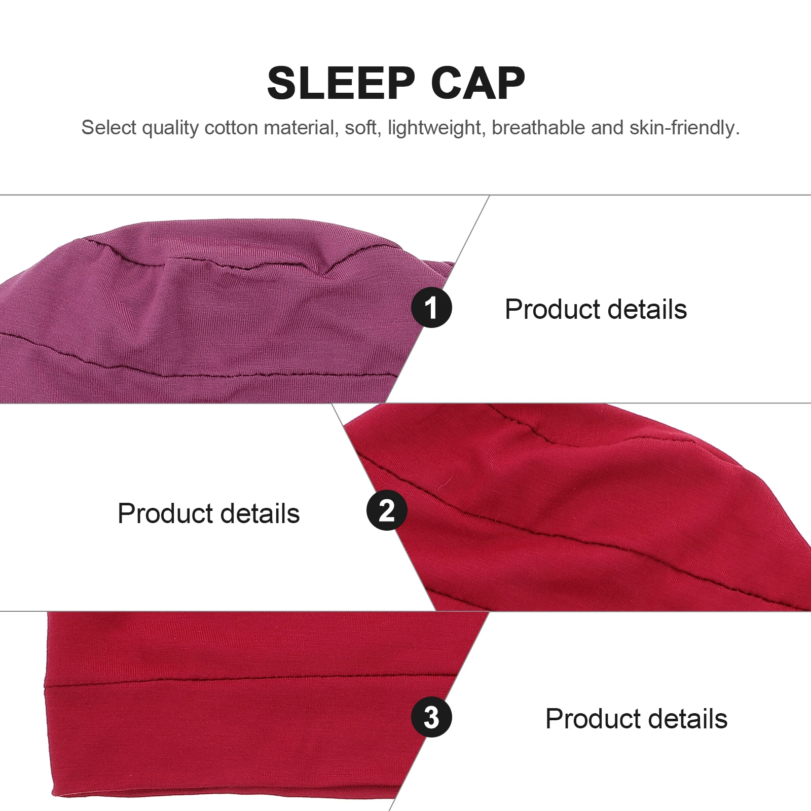 

2Pcs Cotton Hat Sleep Cap Sleep Cap Lightweight Hair Protection Bonnet for Women Patients Dust Proof Hat