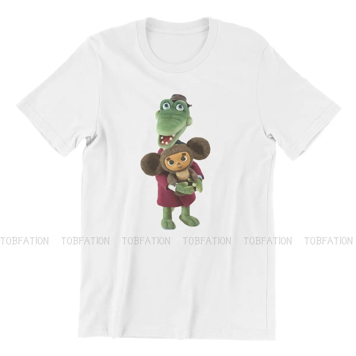 Cheburashka Soviet Russian Cartoon Gena Cheburashka Tshirt Top Graphic Men Fashion Summer Men\'s Clothing Cotton Harajuku T Shirt