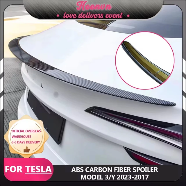 Dla Tesla Spoiler Model 3 Y 2023 Oryginalny model o wysokiej wydajności 3 Tylne skrzydła bagażnika ABS Matte Carbon 2023-2017 Akcesoria samochodowe