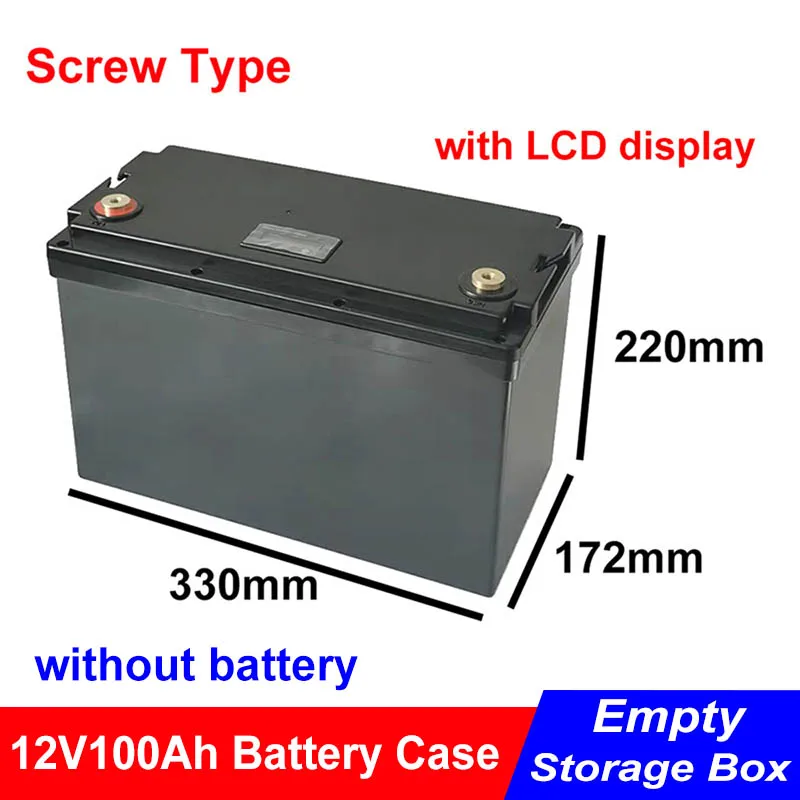 Storage Box 12V 100Ah Screw Type 12.8V100Ah 12V100Ah LiFePO4 NCM Battery Case With Screws for DIY Energy Storage EBike Battery