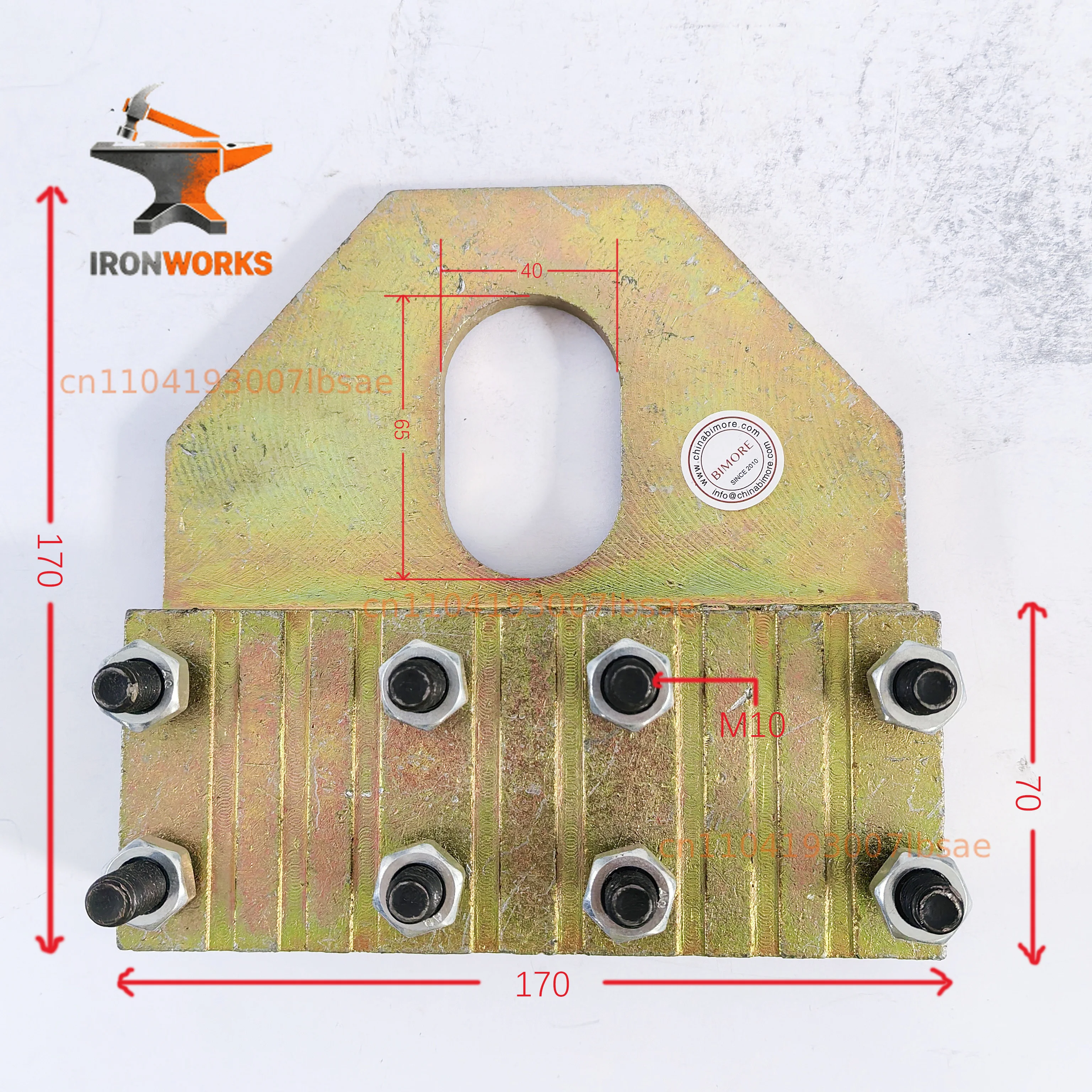 8 slots Elevator Rope Clamp device double sided anti-slip clamp plate Elevator Spare Parts Steel Wire Rope