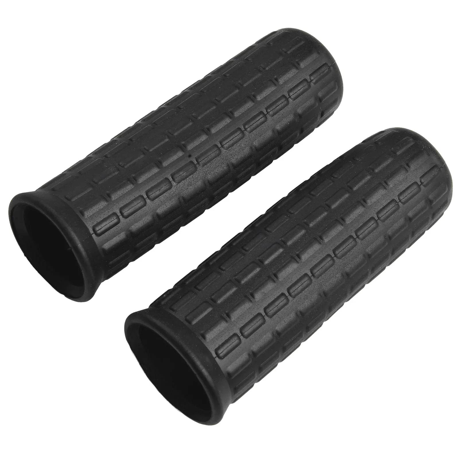 2Pcs Wheelbarrow Rubber Handles Round Tubes Black Replacement Handles Anti-Skid Shock Absorption Bicycle Parts