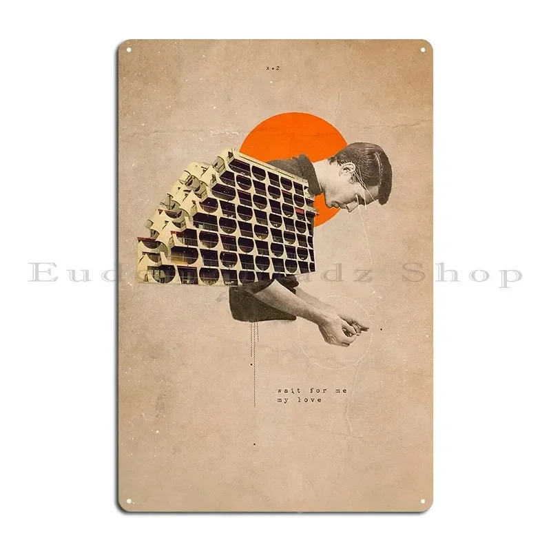 Wait For Me Metal Sign Wall Decor Cinema Decoration Designing Printing Tin Sign Poster