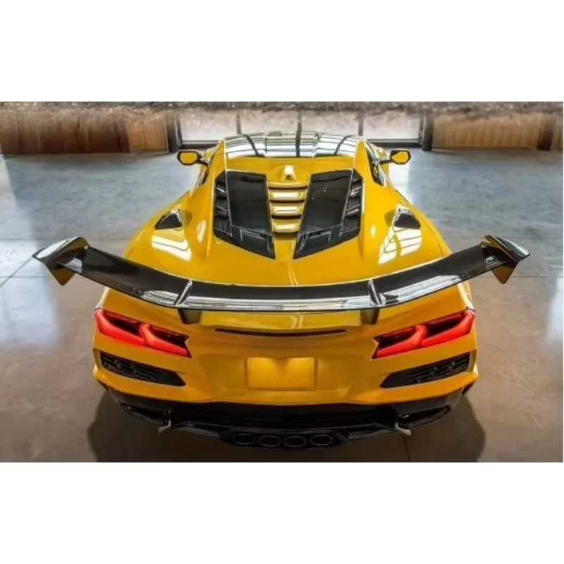 

New Products for Corvette C8 ZR1 Z51 Dry Carbon Fiber Rear Spoiler Tail Wing ZR1 Style Body Kit