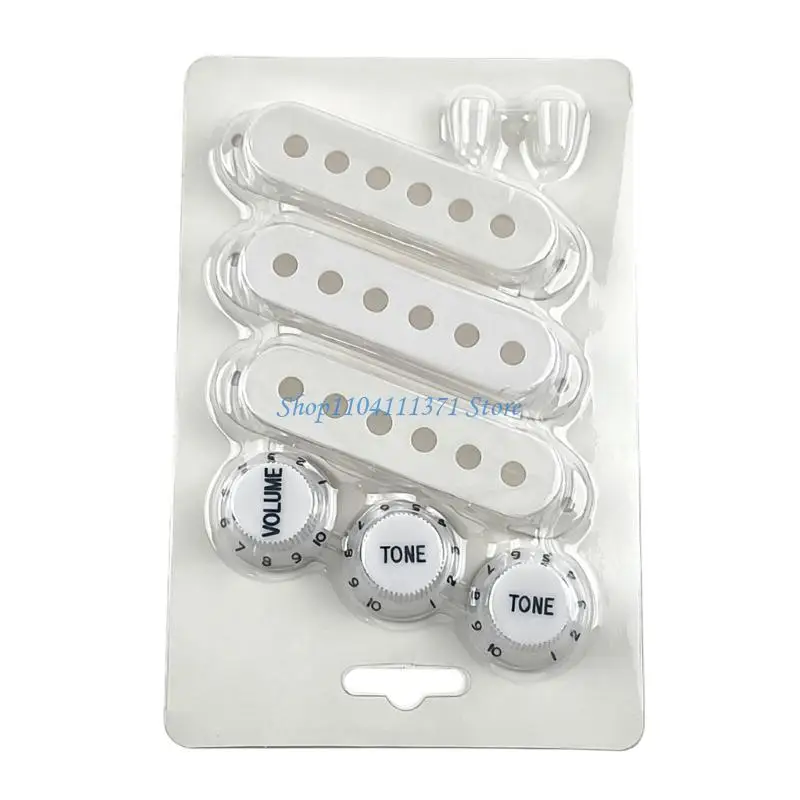 P9FC 8Pieces Electric Guitar Volumes Control Knobs And Electric Guitar Pickup Cover