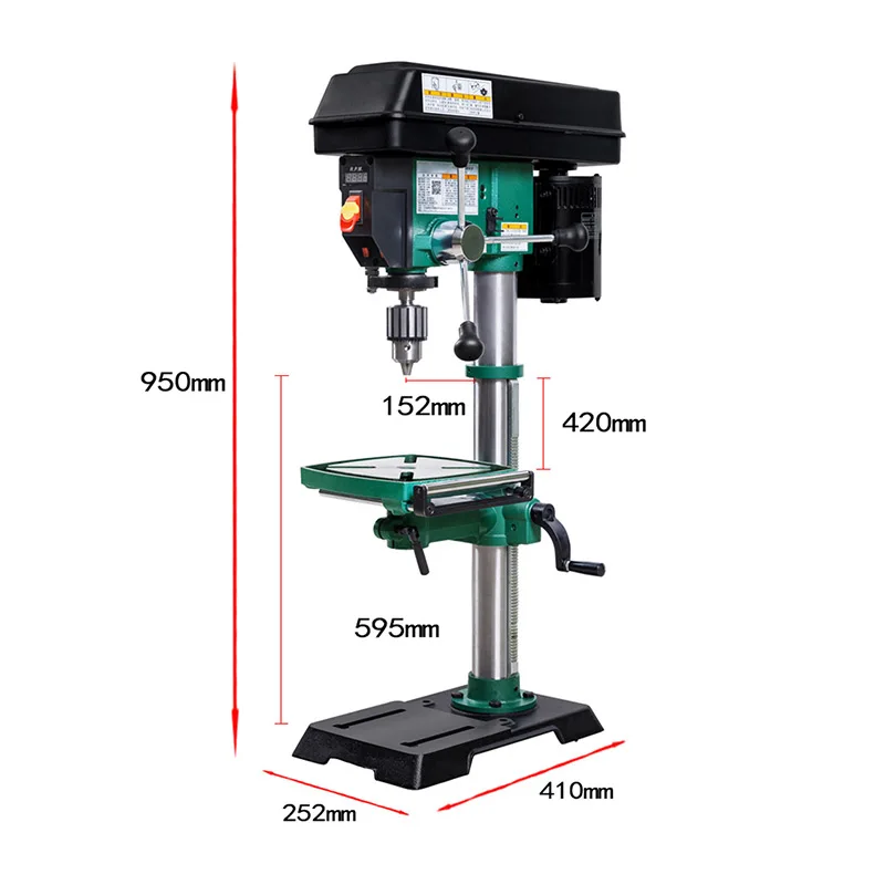 12 Inch Pure Copper Wire Speed Control Bench Drill Drilling Machine Desktop Bench Drill Woodworking Bench Drill 220V