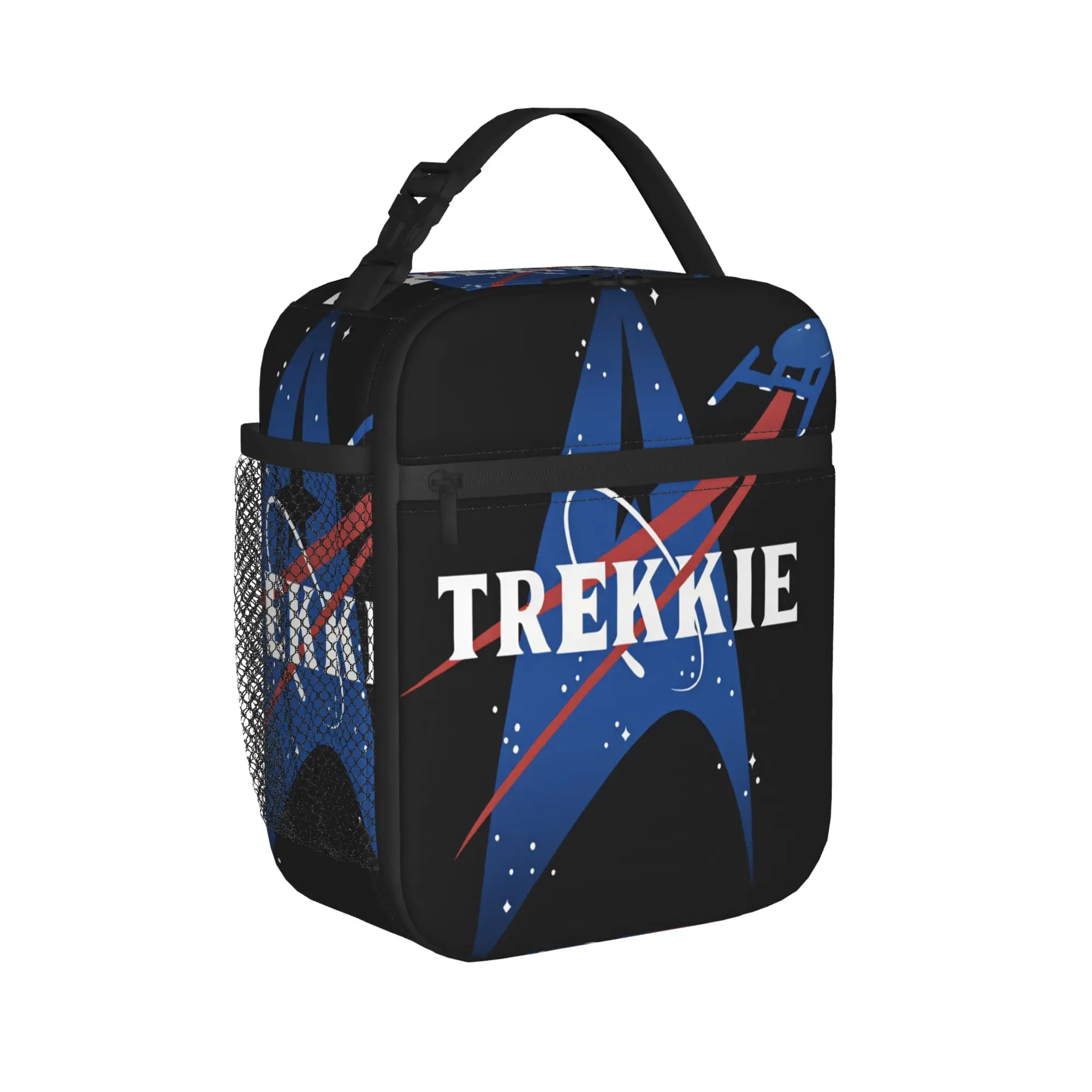S-Star T-Trek Ship Movie  Lunch Bag  Portable Zipper Lunch Box Men Outdoor Picnic Custom Cooler Bag Cute Oxford Lunch Bags