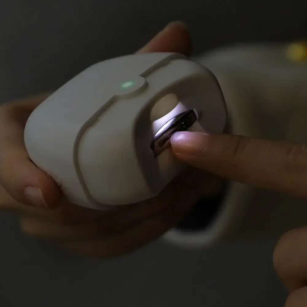 라이트 미니 네일 트리머가있는 충전식 전기 손톱깎이 어린이 성인을위한 범용 네일 케어 자동 손톱 깎기