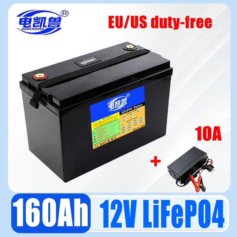 New 12V 24V 36V 48V 100ah 150ah 300ah Lifepo4 battery pack with built-in BMS 0-4800W3C high-power lithium iron phosphate battery