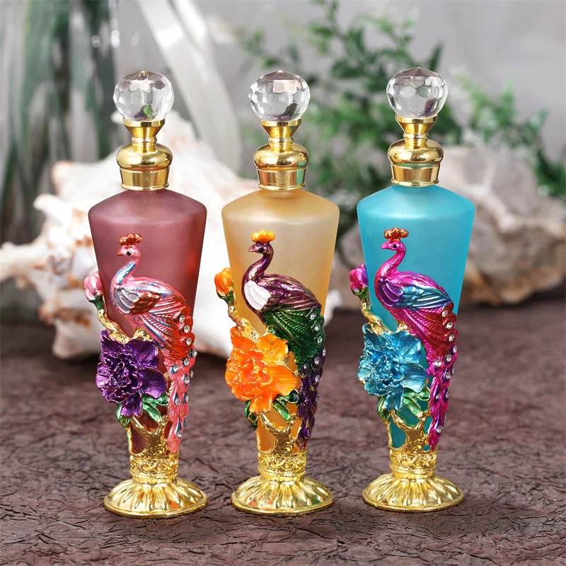 20pcs 30ml conical Bottle Enamel Color Perfume Bottle Aromatherapy Essential Oil Split Bottle For Lady Valentine's Day Gift