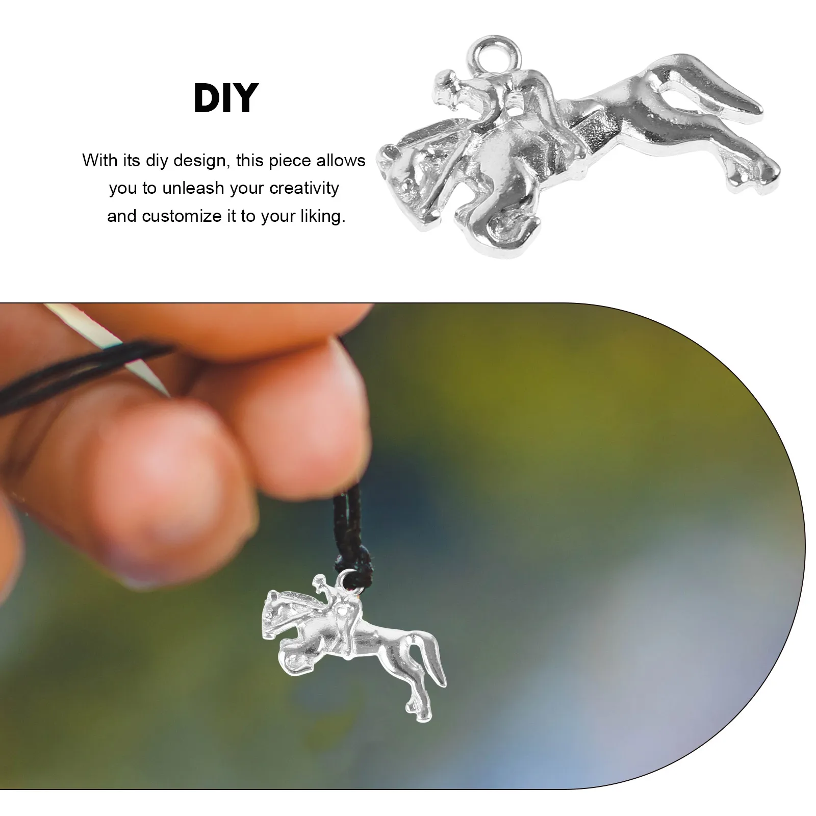 

4pcs Zinc Small Horse Pendant Horse Pendant DIY Jewelry Charm Small Necklace Decorative Metal Accessory charms