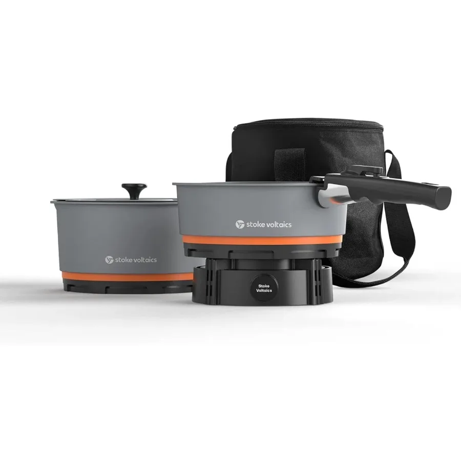 Nomad Electric Camping Stove with Cookware Set - 200-1000W Portable Outdoor Cooking