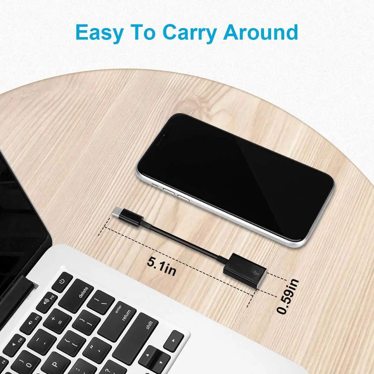 USB C to USB Adapter,Type-C OTG Cable Type C Male to USB A Female Adapter Compatible with Pro/Air 2019 2018 2017,Ultra Note 10