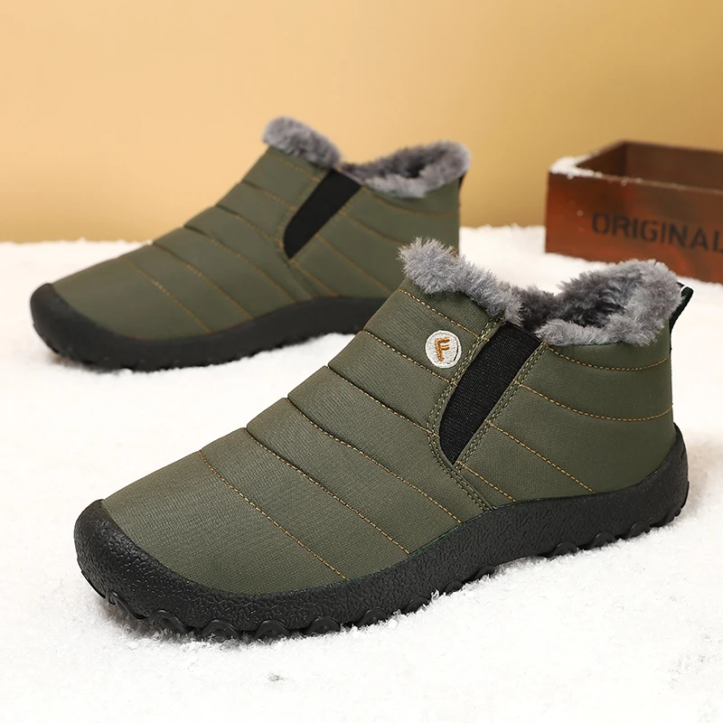 Casual Sneakers Winter Comfortable Non-Slip Men's Ankle Boots Outdoor Warm Snow Boots Lightweight Hiking Shoes 2026 Autumn Style