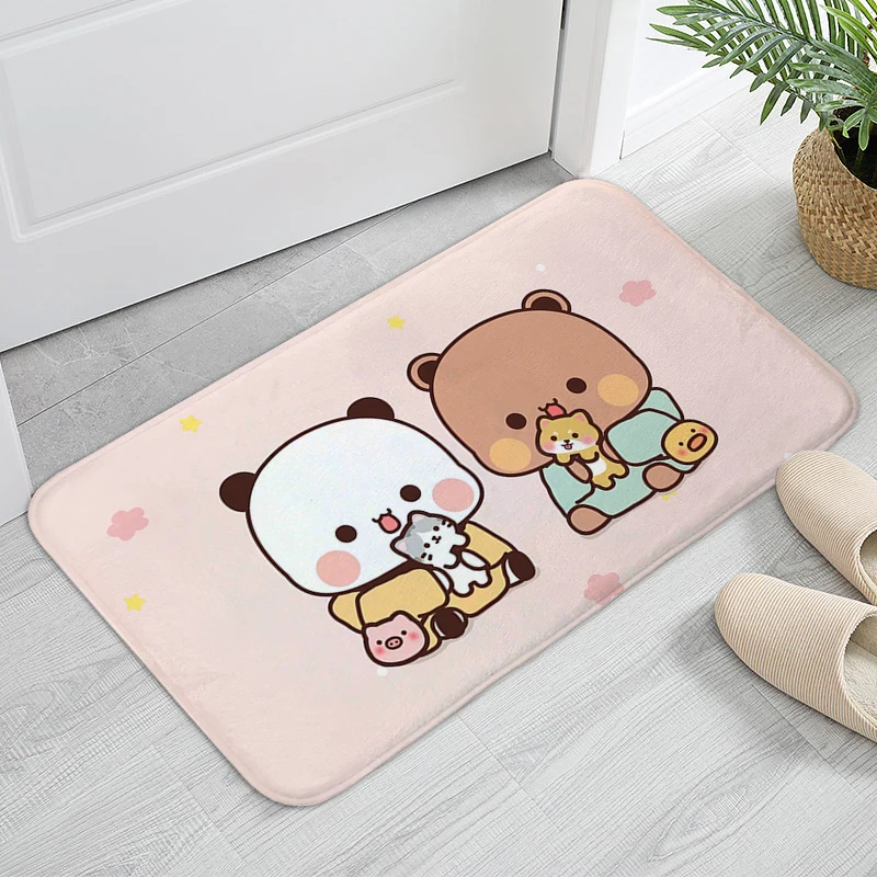 

Main Door Entry Mat Cute Bubu and Dudu Custom Doormat Slip-resistant Balcony Kitchen Living Room Rug Bedroom Carpet Home