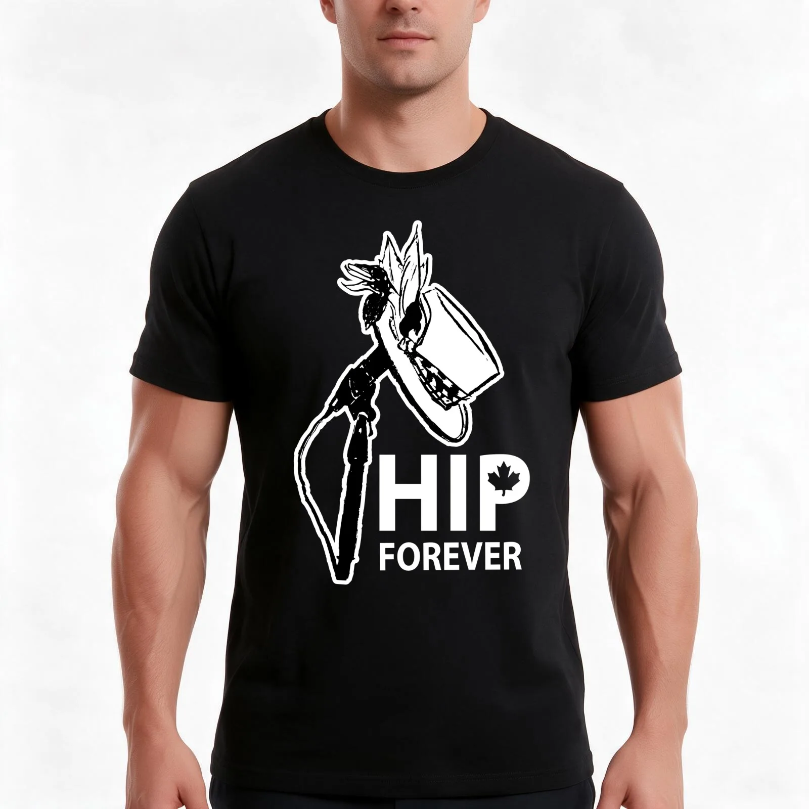 Tragically Hip Forever T-Shirt, Summer Casual Cotton Tee, Oversized Streetwear Tops, Vintage Graphic Print, Unisex Men Women