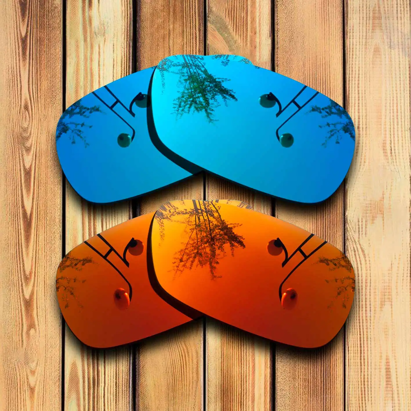 

100% Precisely Cut Polarized Replacement Lenses for CROSSHAIR 2.0 Sunglasses Blue& Red Combine Options