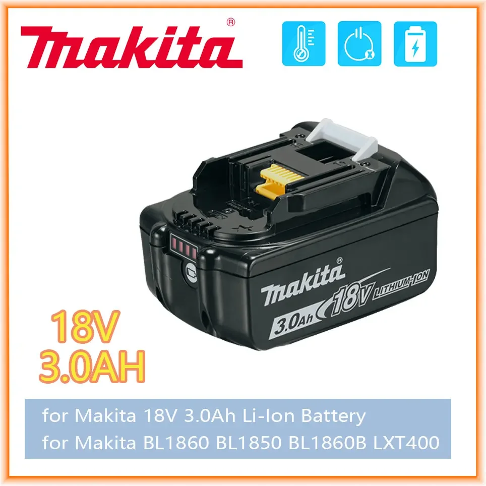 

Makita Оригинал со встроенным литий-ионным сменным аккумулятором LXT BL1860B BL1860 BL185018V 3.0AH 6.0AH