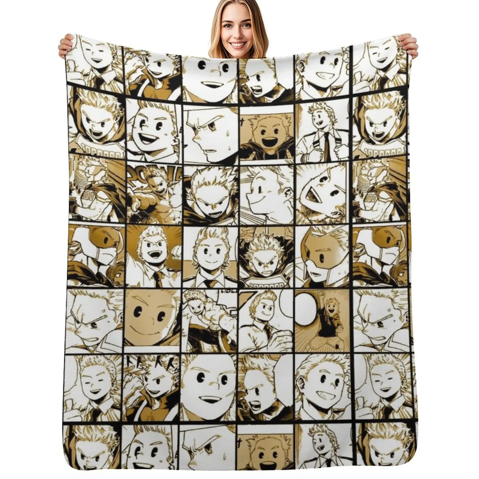 Mirio Togata Collage color version Throw Blanket Stuffeds for winter Decorative Throw manga Decorative Sofas Sofa Quilt Blankets