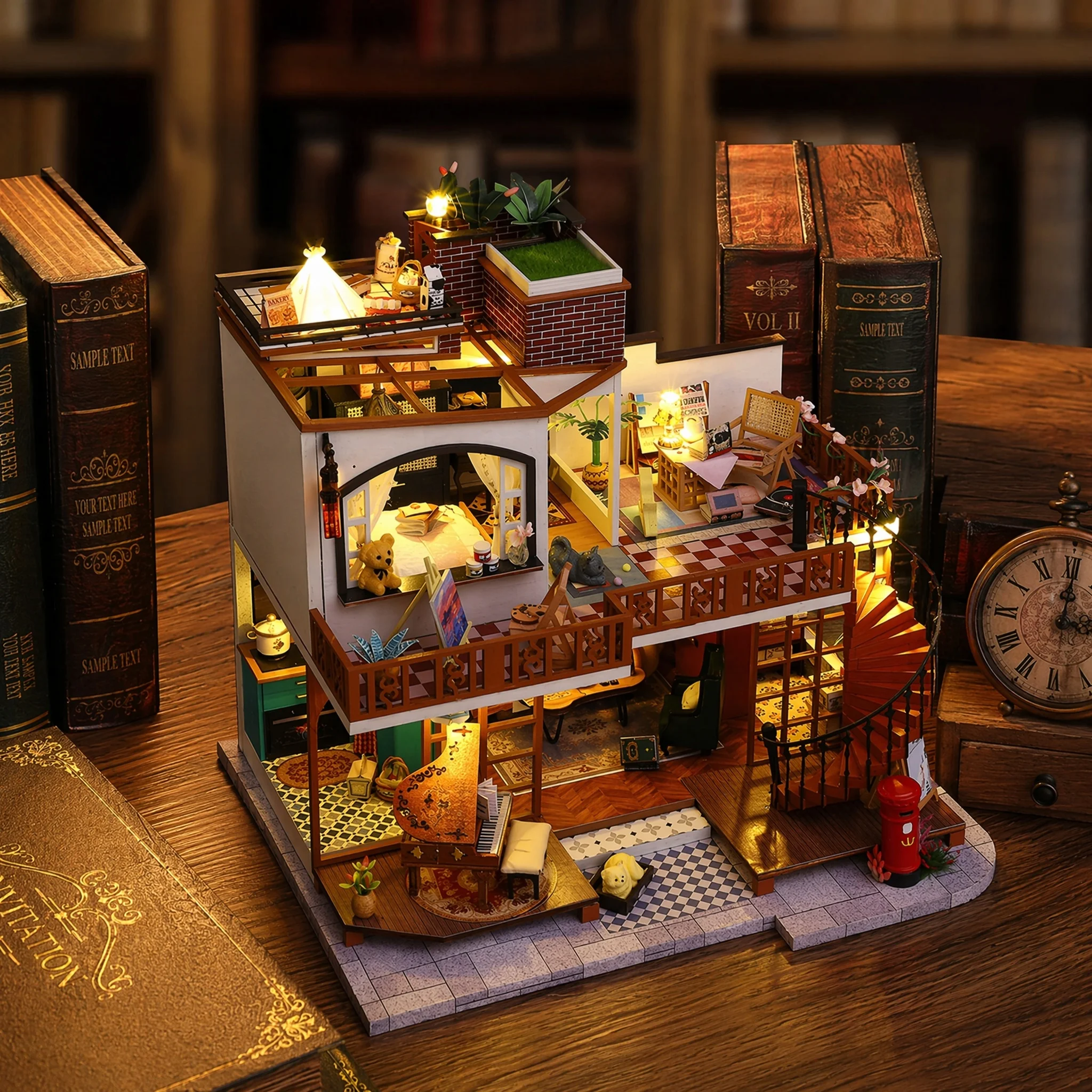 

DIY Doll House Kit Mini 3D Puzzle Assembly Building Model Toys Home Bedroom Decoration With Furniture Wooden Crafts Dollhouse