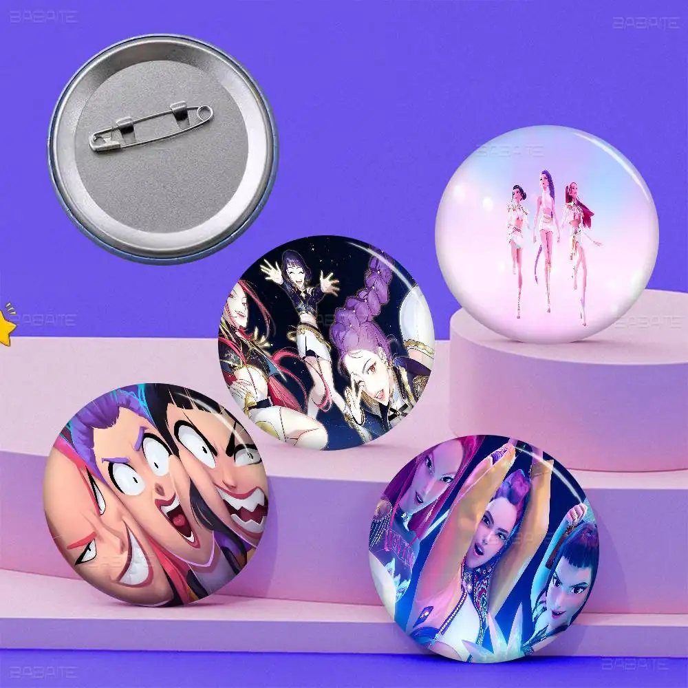 Kpop D-demon Hunters الإبداعية دبابيس مضحك جولة المفاجئة في بروش شارة ظهره قبعة اكسسوارات مجوهرات هدايا لصديق