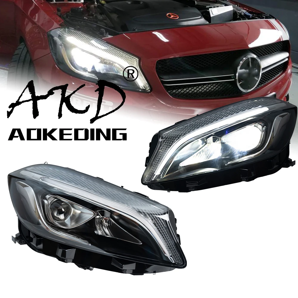 Car Styling Head Lamp for W176 Headlights 2013-2018 A200 LED Headlight A180 DRL Signal led Projector Lens Auto Accessories