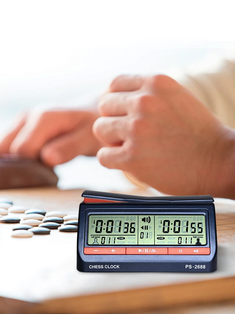 

Board Game Clock Multifunctional Chess Clock Hour Meter Stopwatch with Delayed Countdown Function for Family Personal Use
