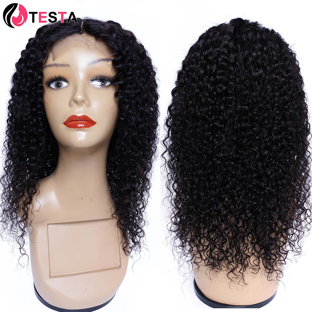 

20 Inch Jerry Curly Human Hair Short Wig Raw Indian Remy Hair 4x1 Middle Part Lace Wig 4x4 Curly Lace Closure Wig Full Density