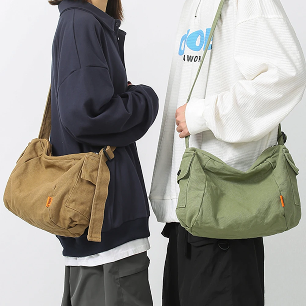 Sacs de messager en toile pour femmes, sac à bandoulière Hobos décontracté, design souple, sac lancé par un livre scolaire, style japonais unisexe, nouveau, Y2K, 2023