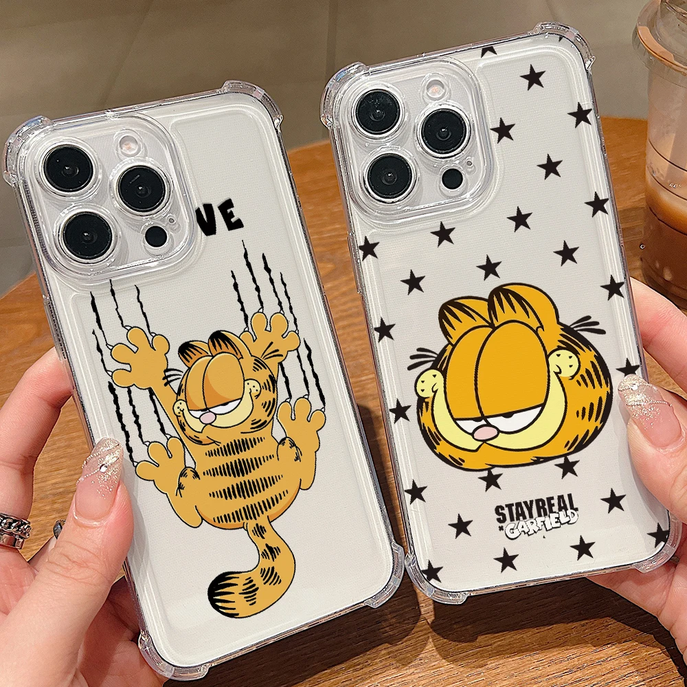 Cover Per IPhone 13 Garfield Espressivo - Custodia In TPU Nero, Flessibile, Leggera E Resistente, Stampa Di Qualità