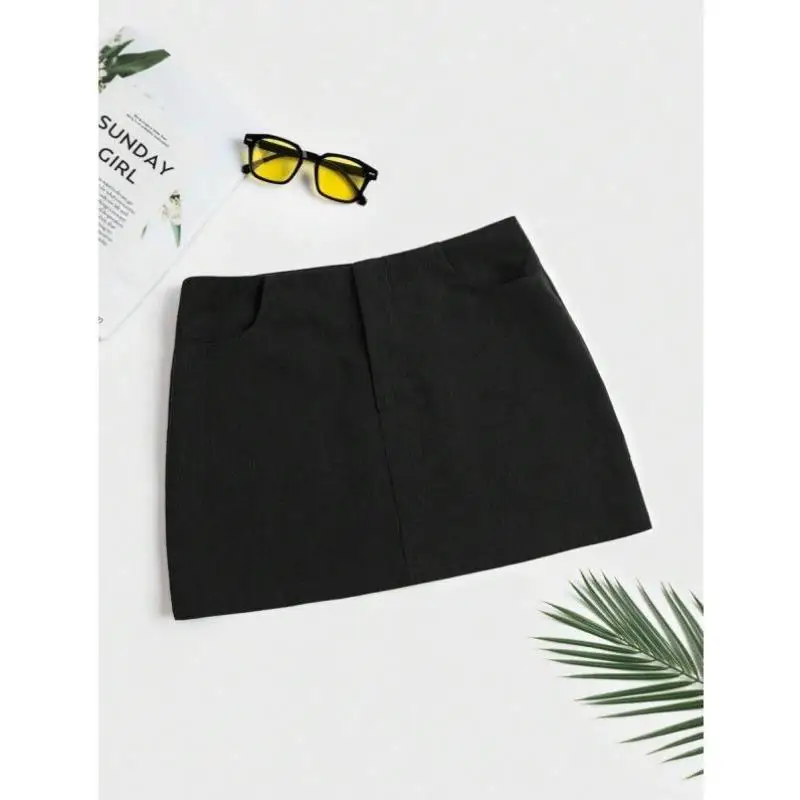

Bla Straight Skirt 45367 Sle Outgoing Pure Color Low Waist Summer Outdoor Faion Men's orts Retro Ciwalk