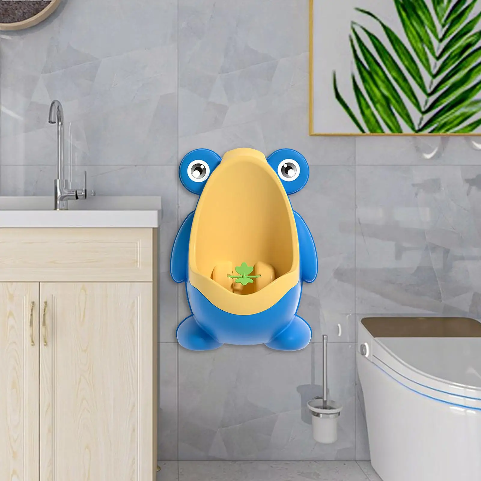 Urinoir d'entraînement en pot grenouille mignonne urinoir d'entraînement pour garçons toilette interactive détachable pour enfants Solution de salle de bain pour enfants