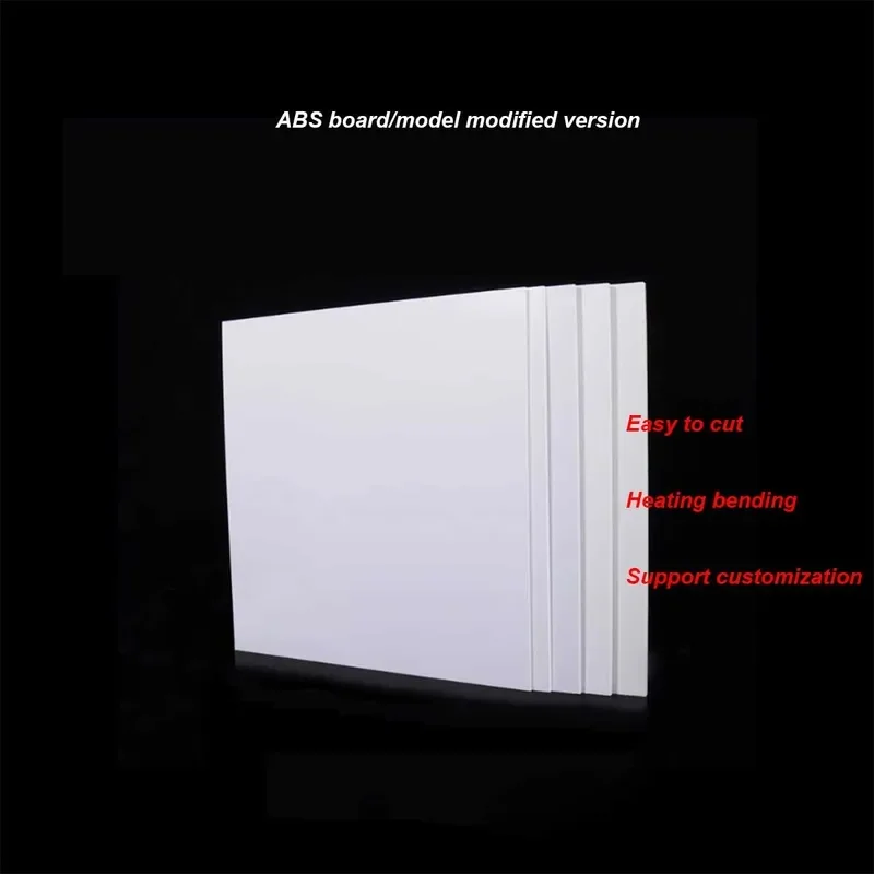 White ABS Plastic Sheet Hard Board For DIY Sand Table Architectural Model Custom Cut Panel 0.8-5mm Thick