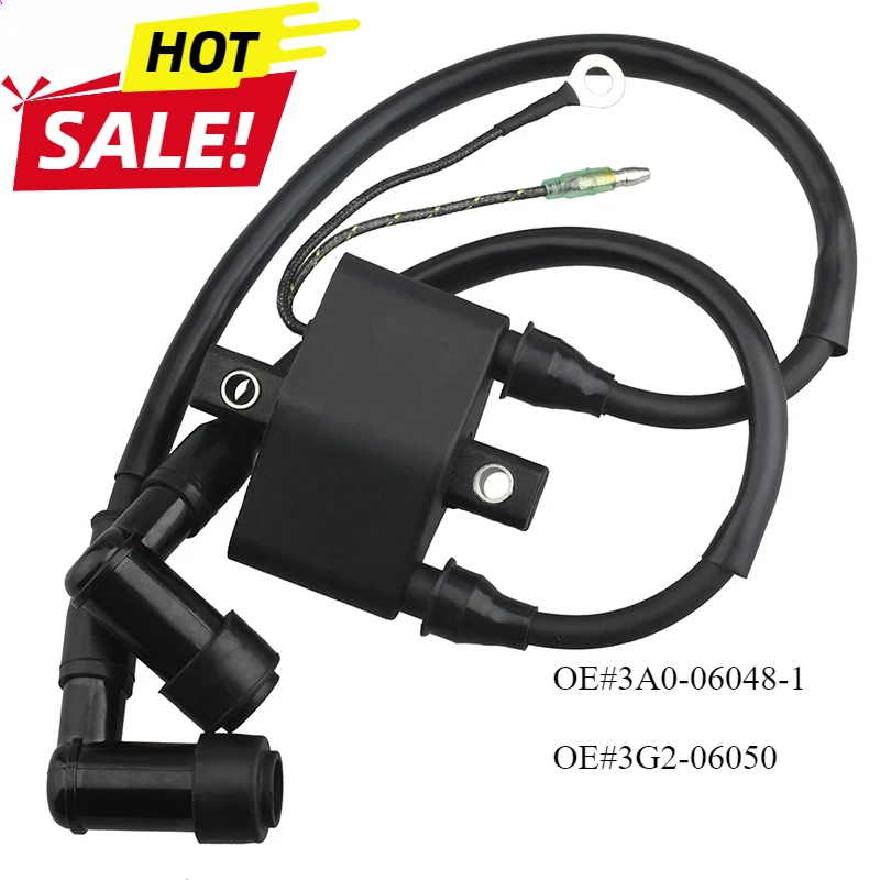 

3A0-06048-1 Катушка зажигания для деталей подвесного мотора Tohatsu Mercury 25 30 л.с. 3A0-06048 3G2-06050 160643 8M 0047311 с заглушкой