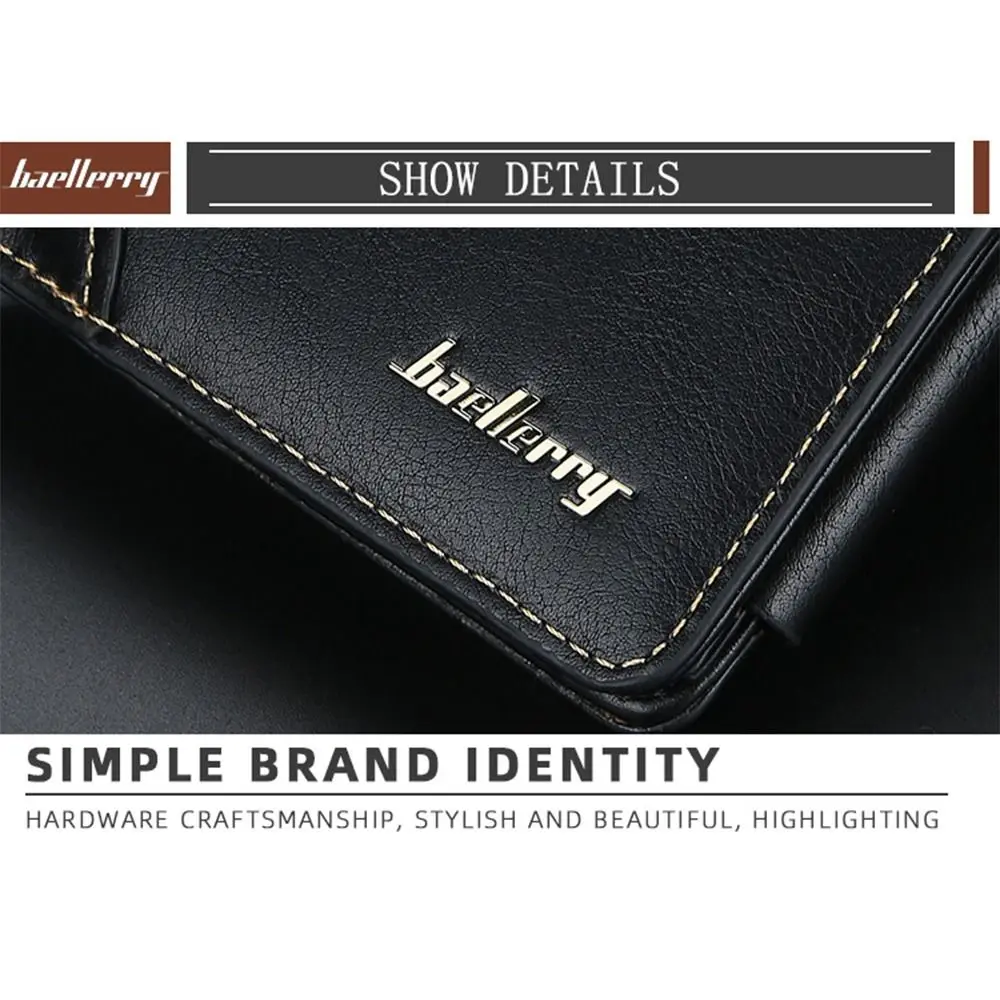 Fashion Purse Men PU Wallet Folded Wallet Bag Zipper Business Clutch Bag Card Brand Large Capacity ID Card Holder Women