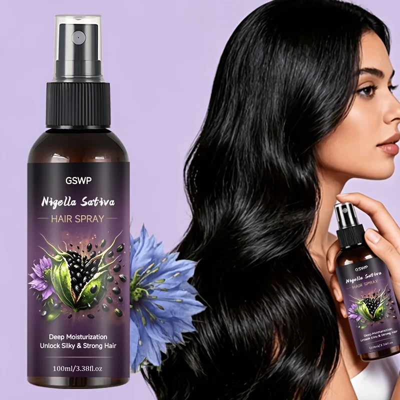 GSWP Nigella Sativa Hair Care Spray, fortalece el cabello, hidrata en profundidad, ayuda a reparar el cabello seco, partido y dañado. 100/200 ml