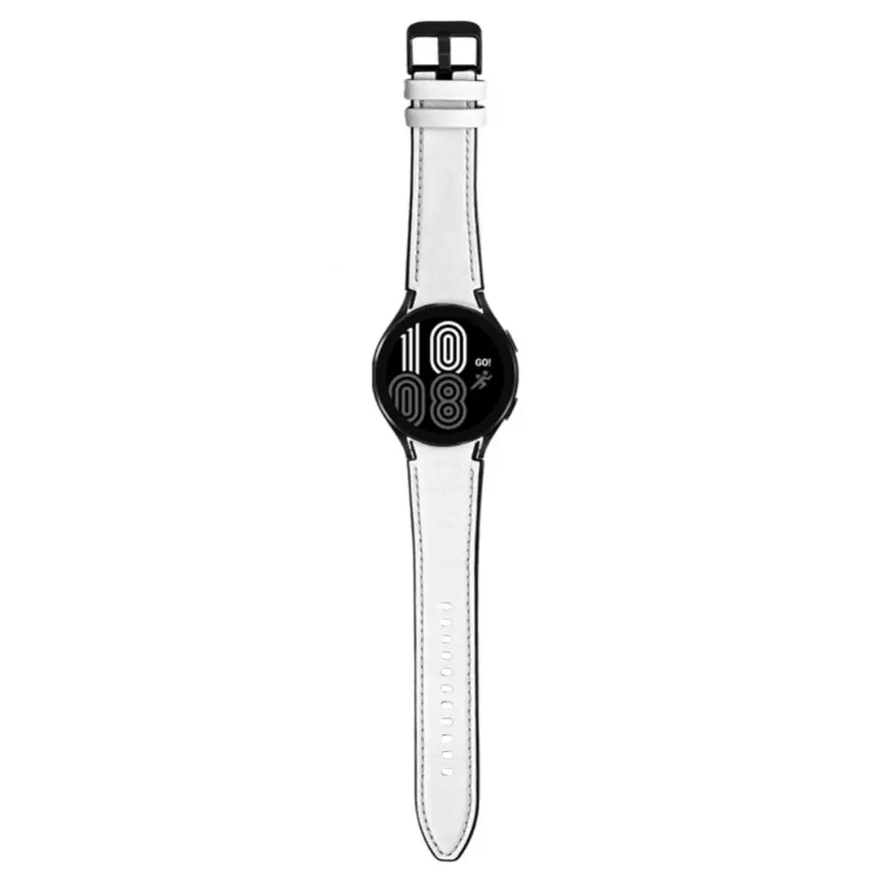 Correa de cuero para samsung Galaxy Watch 4, Accesorios inteligentes de repuesto de 42mm, correa de muñeca de cuero de moda