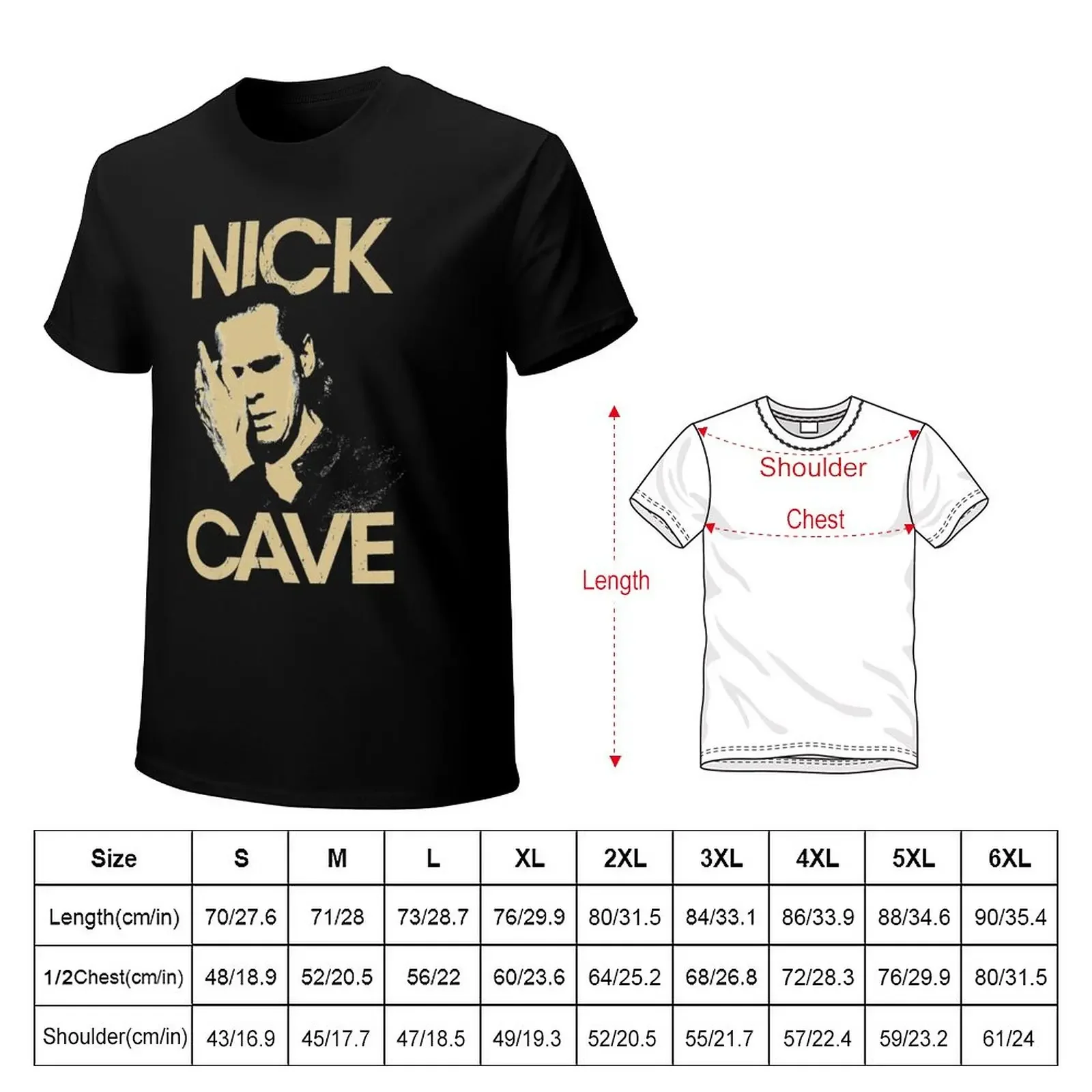 Nick Cave - Nicholas Edward Cave T-Shirt tees summer top mens t shirts casual stylish