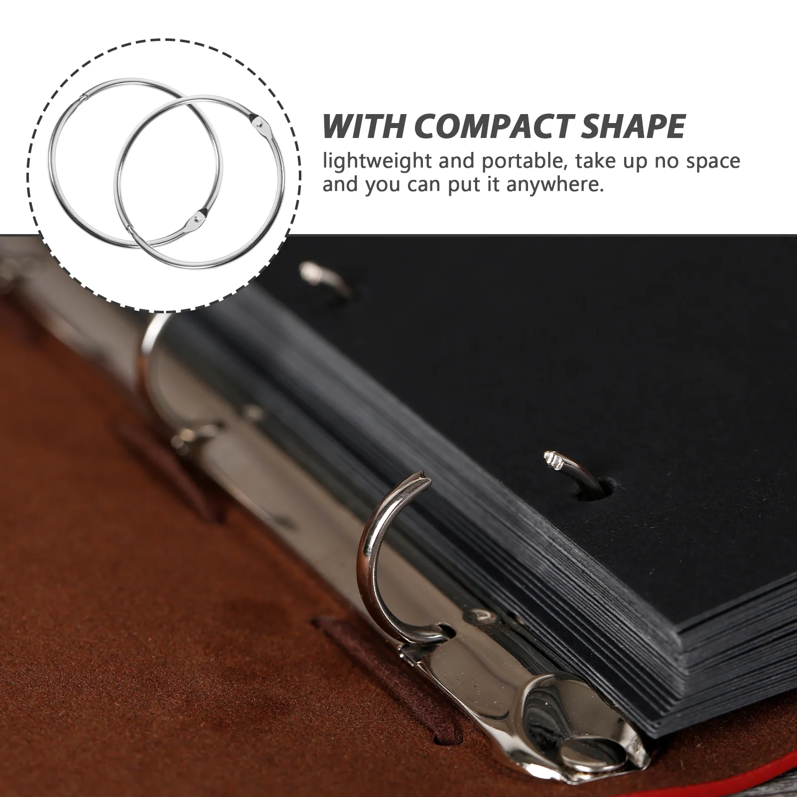 

12pcs Book Binder Rings Metal Loose Leaf Binding Rings For Diy Index Cards Scrapbook Photo Album Keychain Organizer Segmented