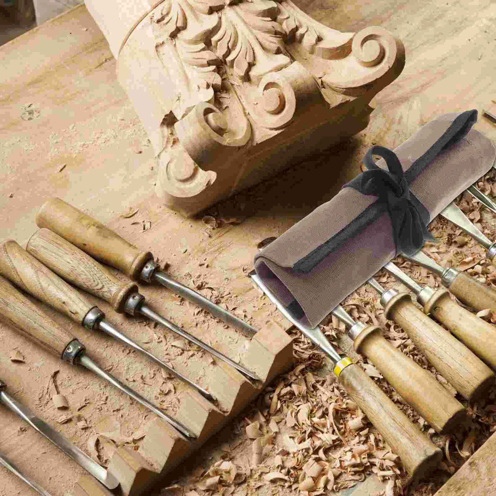 2 Pcs Tool Storage Bag Small Pouch Canvas Spanner Organizer Multi-Purpose for Tools Utility Bags Kit