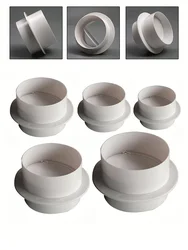 1pc Ventilation Pipe Round Check Valve Air Duct Control Exhaust Fan Pipe Accessories Kitchen Exhaust Fan Hose Anti-odor Valve