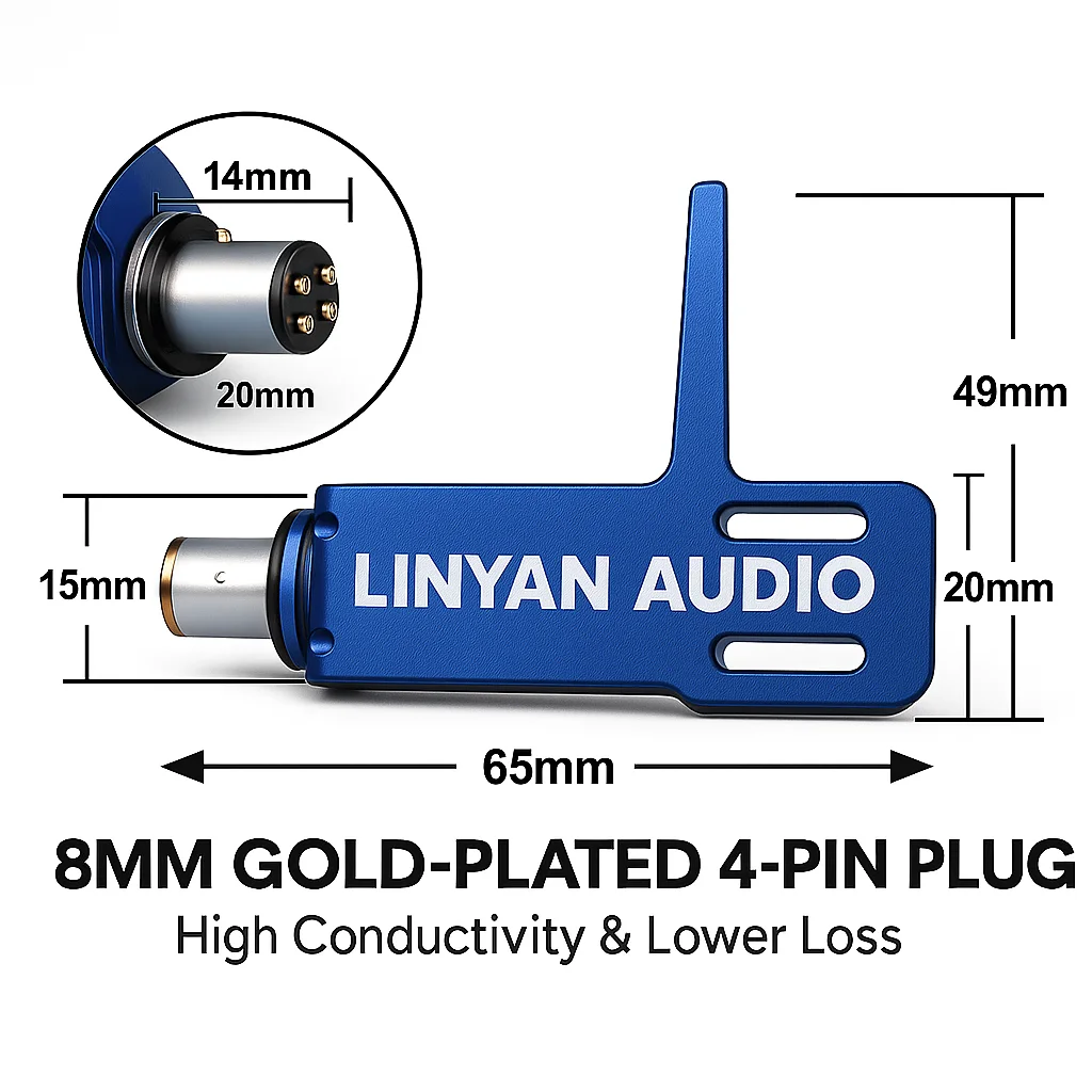 Blue Aluminum Headshell, AT-3600L MM Cartridge, 4-Pin Original Imported Stylus, Fits Most Tonearms
