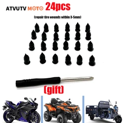 12PCS 24PCS Motorcycle Vacuum Tyre Repair Nails Truck Car ATV Scooter Bike Tire Puncture Repair Tubeless Tools