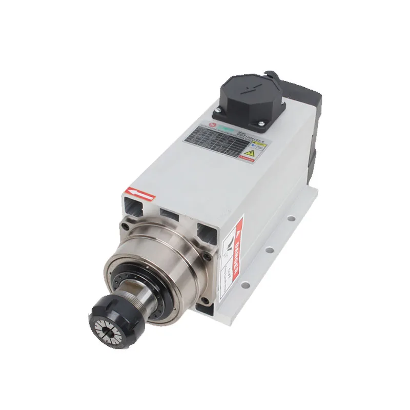 

GDZ120*103-6 Flange Square Shape 6kw 18000rpm Air Cooled Spindle Motor ER32 With 4pcs Ceramic Bbearings