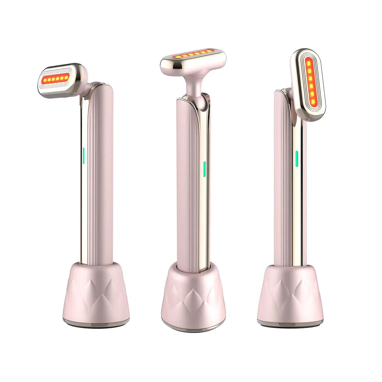 Beauty Device Facial Massagers Wand Vibrations Heat 4-in-1 LED Light Therapy Anti Aging Eye Massages Wand