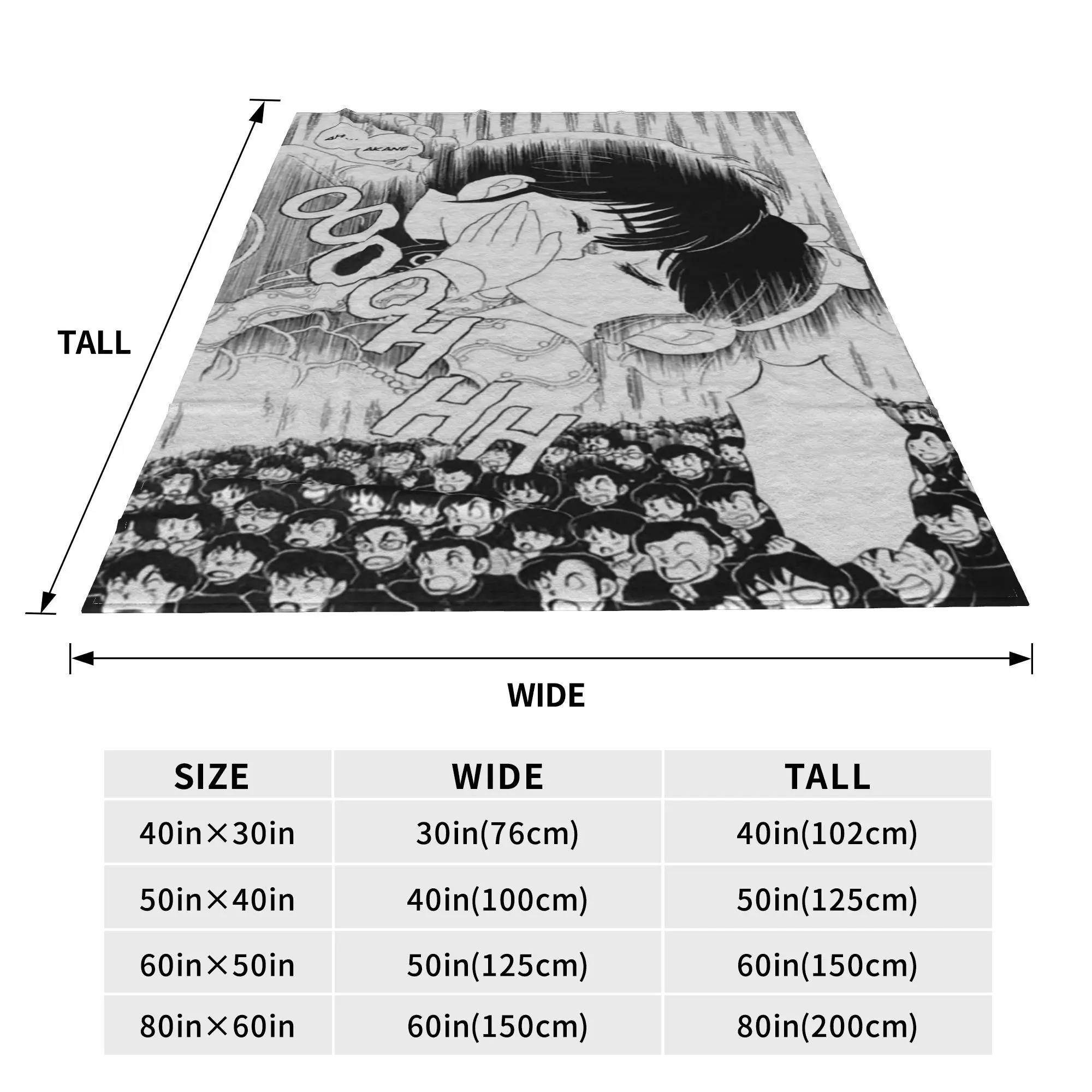 Ranma and Akane Kiss Ranma 12 Special Edition Blankets Soft Warm Flannel Throw Blanket Cover for Bed Picnic Travel Home Sofa