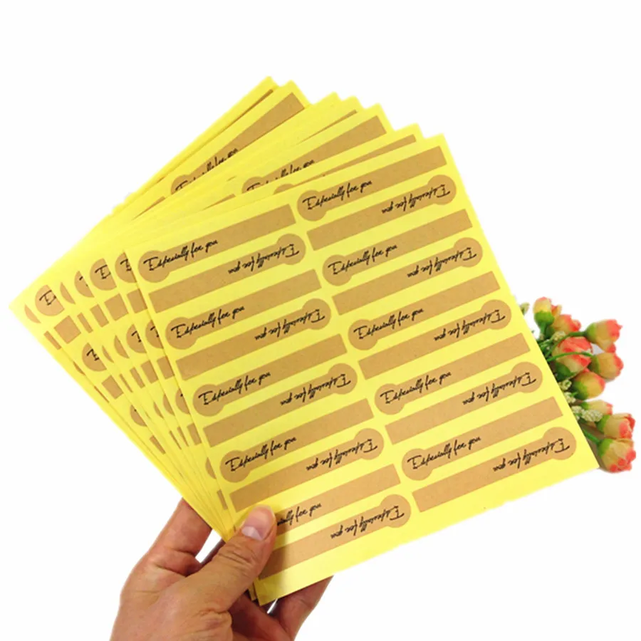 1000pcs/lot 'Especially for You' Long Seal Label Sticker for Gift Packing, Kraft Lollipop Shape Sticker wholesale