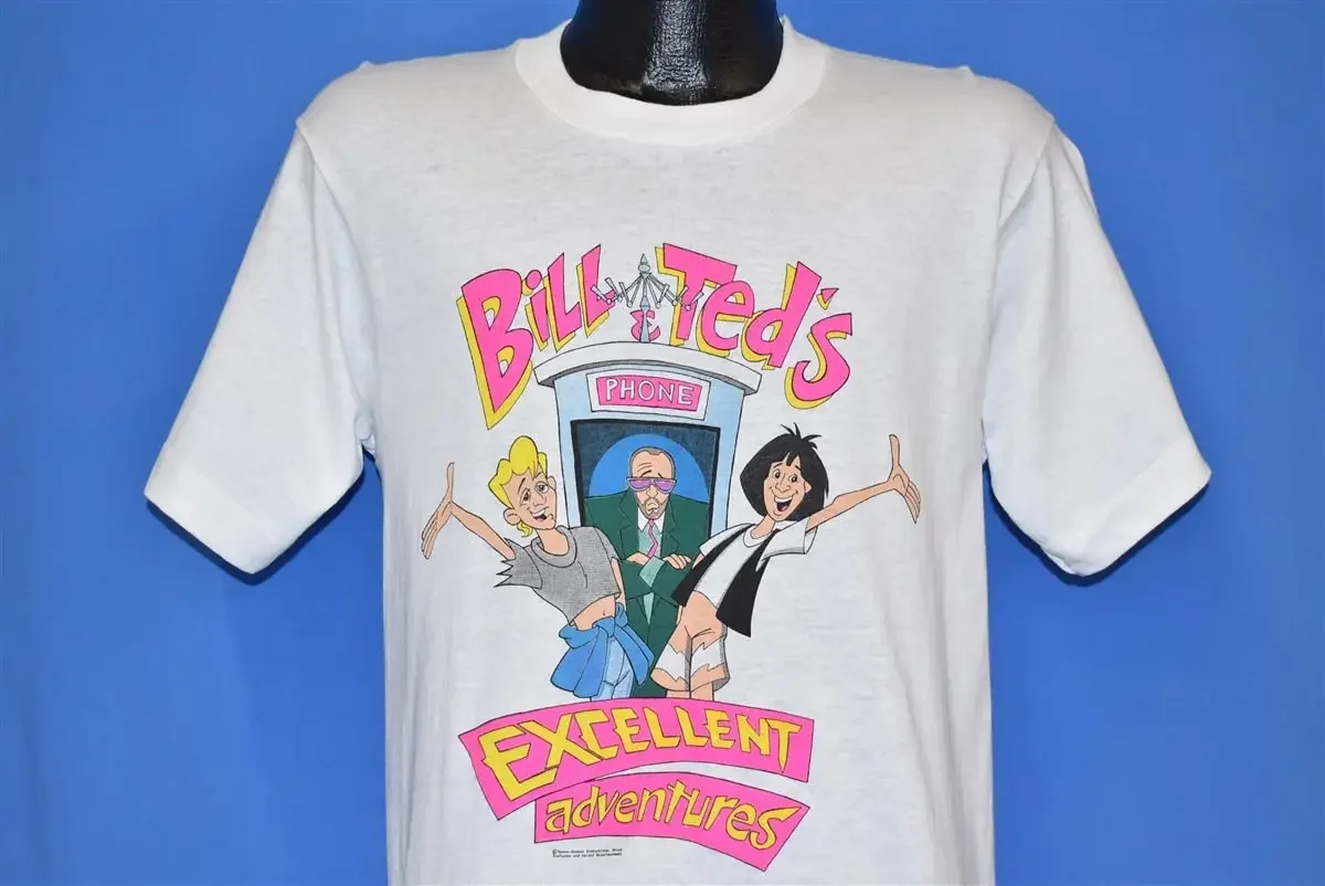 90s Bill and Ted s Excellent Adventures Cartoon TV Show Promo T Shirt Medium